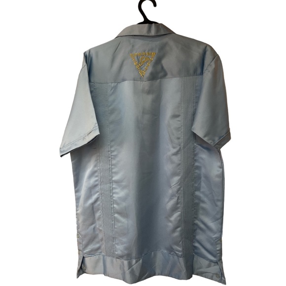 Vintage Western Button Down Shirt Mexican Cowboy Light Blue NWT - Picture 4 of 6